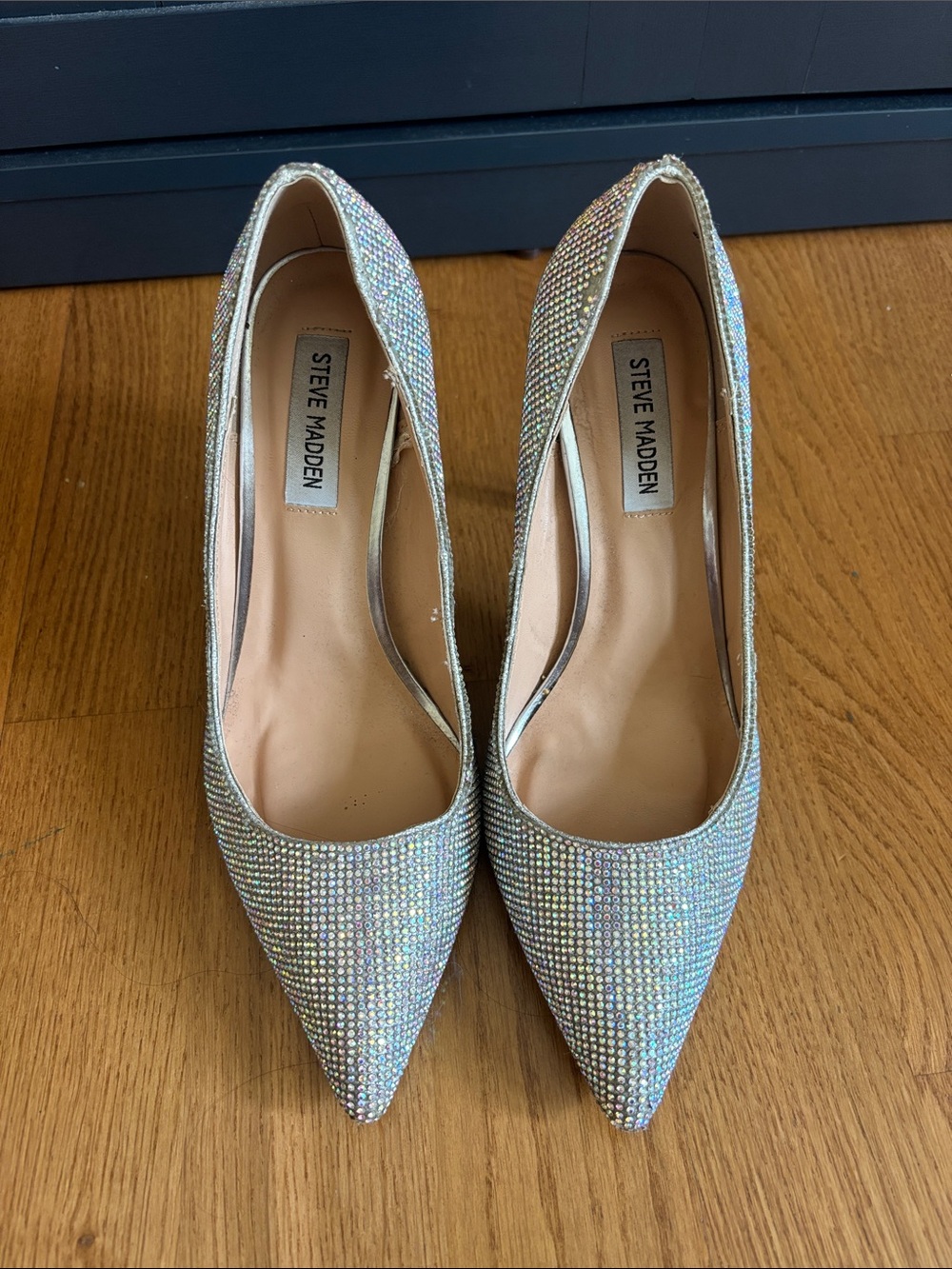 Steve Madden Iridescent Crystal Pointed Toe Pumps - Multi
